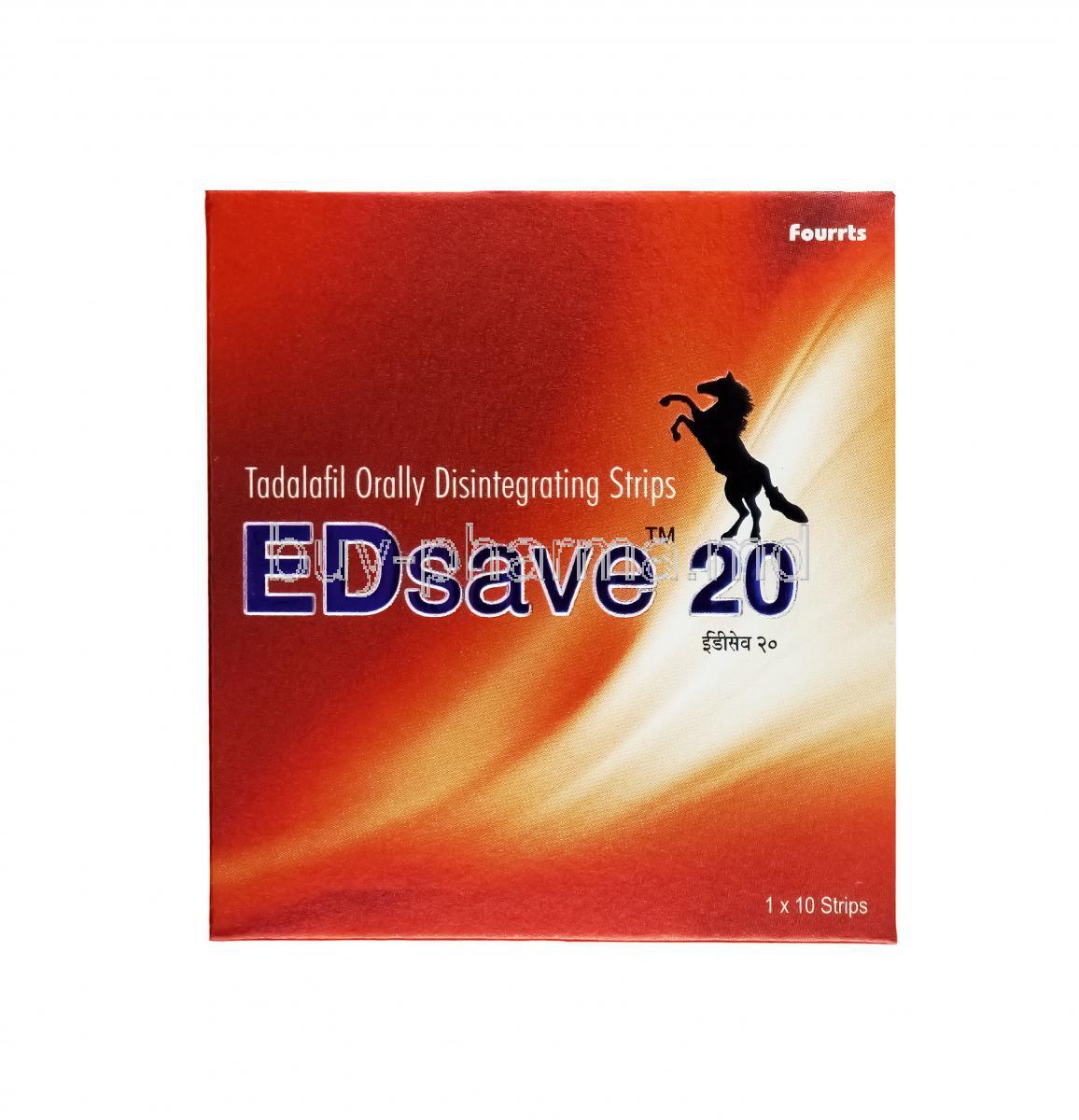 ED Save Disintegrating Strip, Tadalafil box
