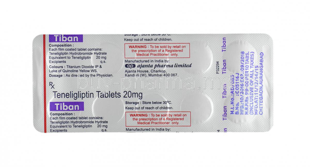 Buy Tiban Teneligliptin Tiban Online Buy Pharma Md