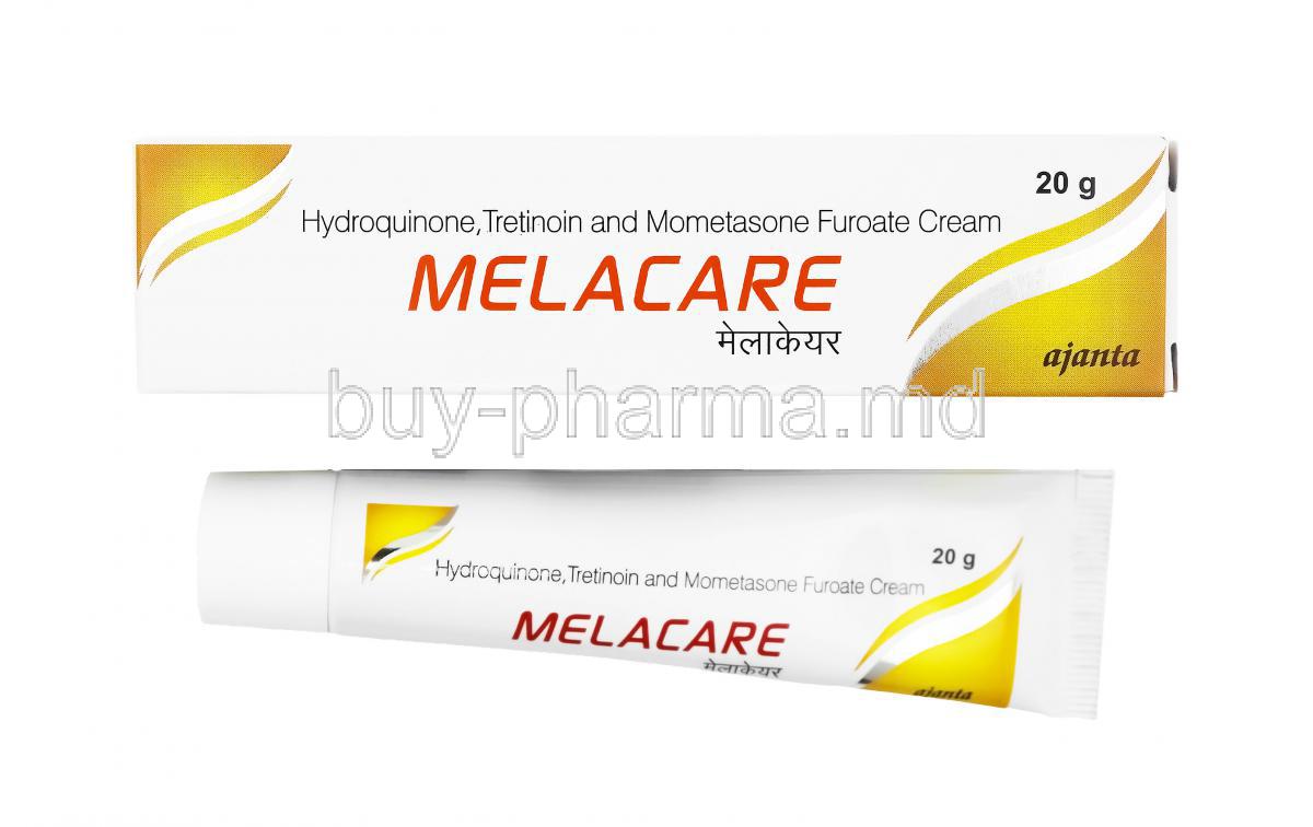 Melacare Cream, Hydroquinone Topical, Mometasone Topical and Tretinoin Topical