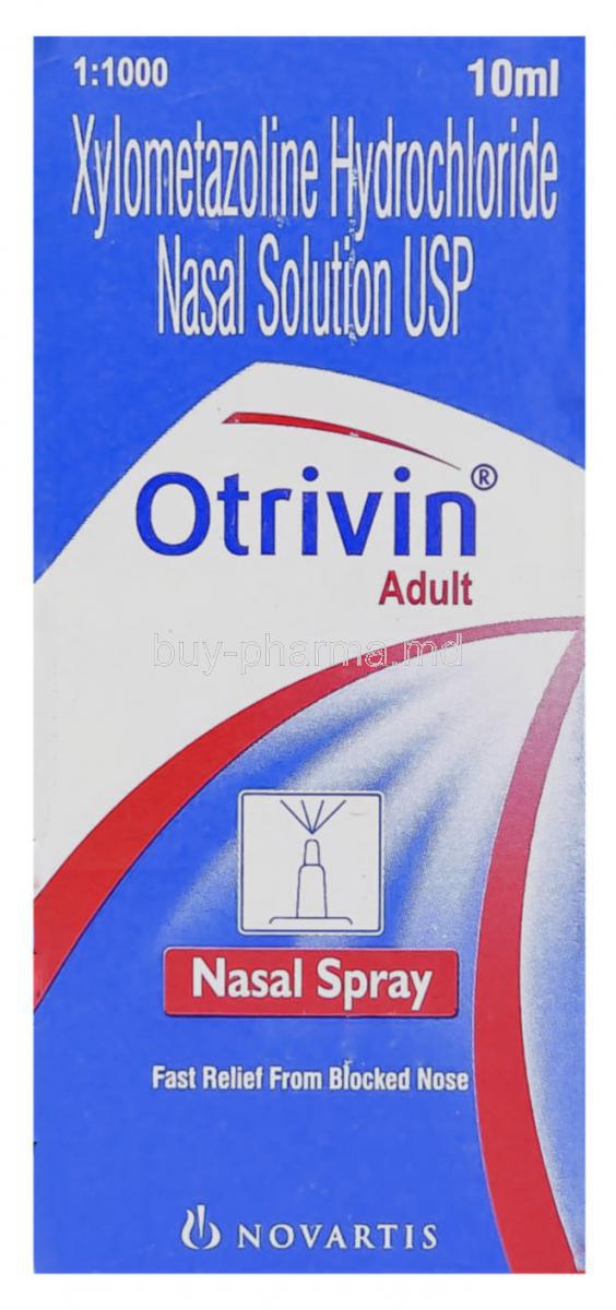 Otrivin, Xylometazoline HCL 0.1% Nasal Spray 10ml