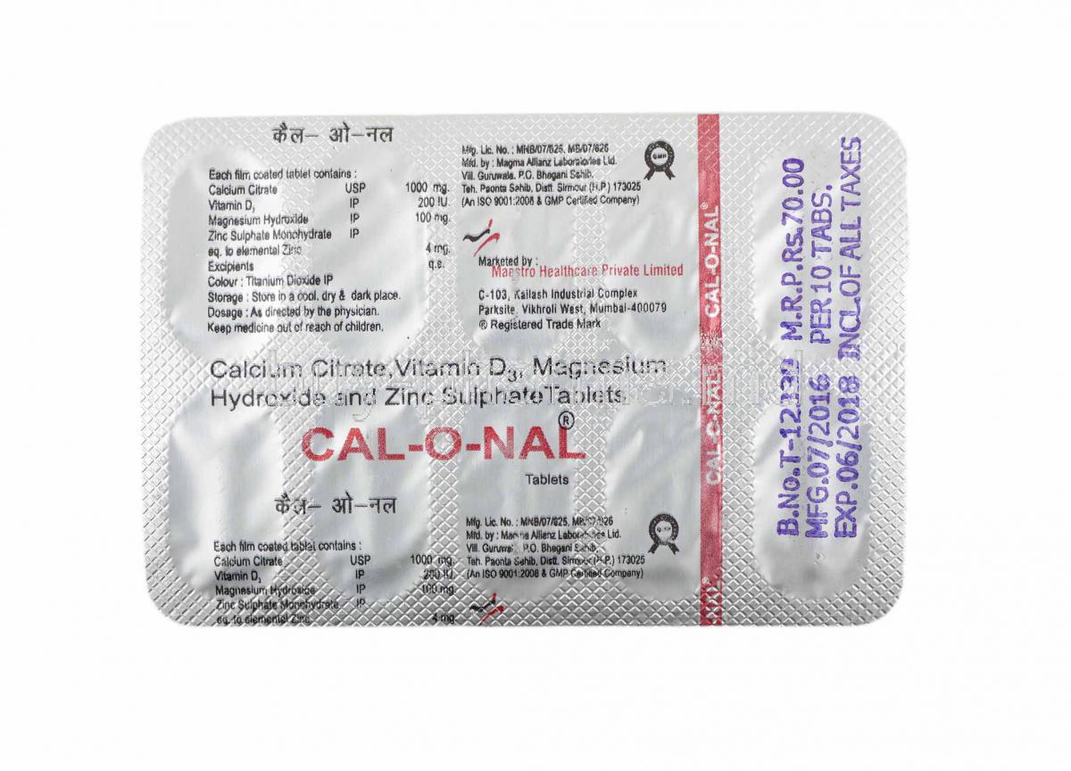 Buy Calonal Calcium Citrate Vitamin D3 Magnesium
