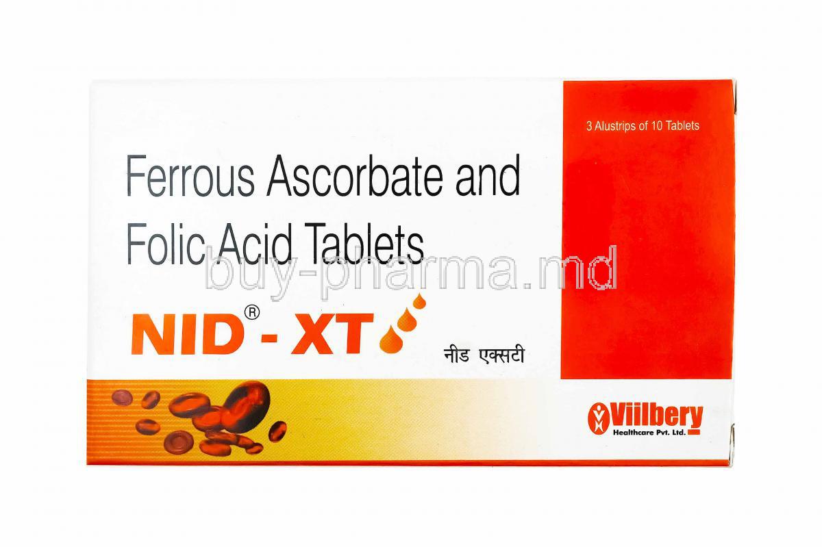 Nid XT, Ferrous ascorbate and Folic acid