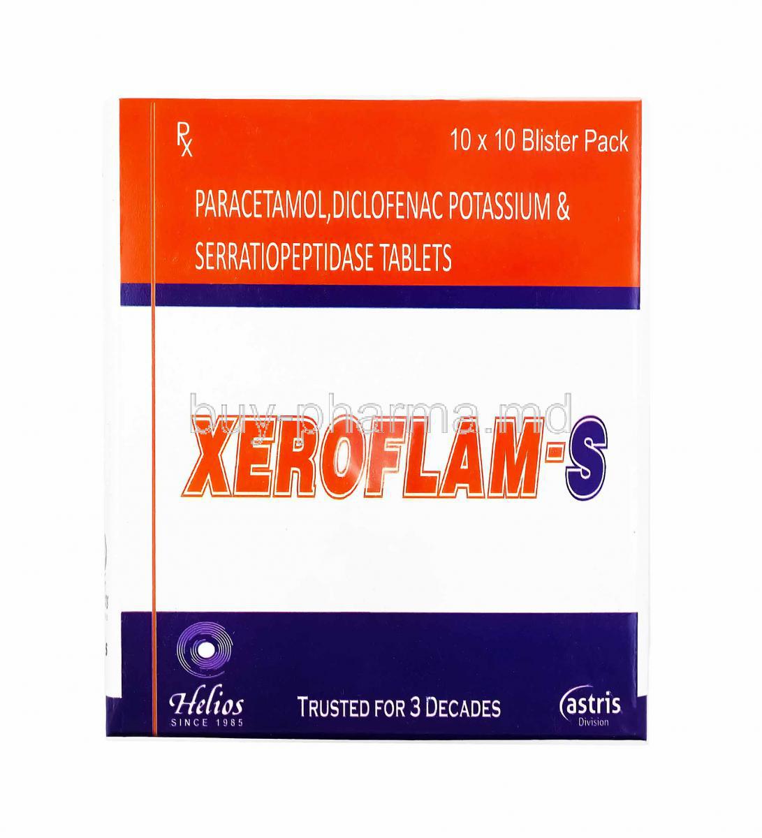 Xeroflam S, Diclofenac, Paracetamol and Serratiopeptidase