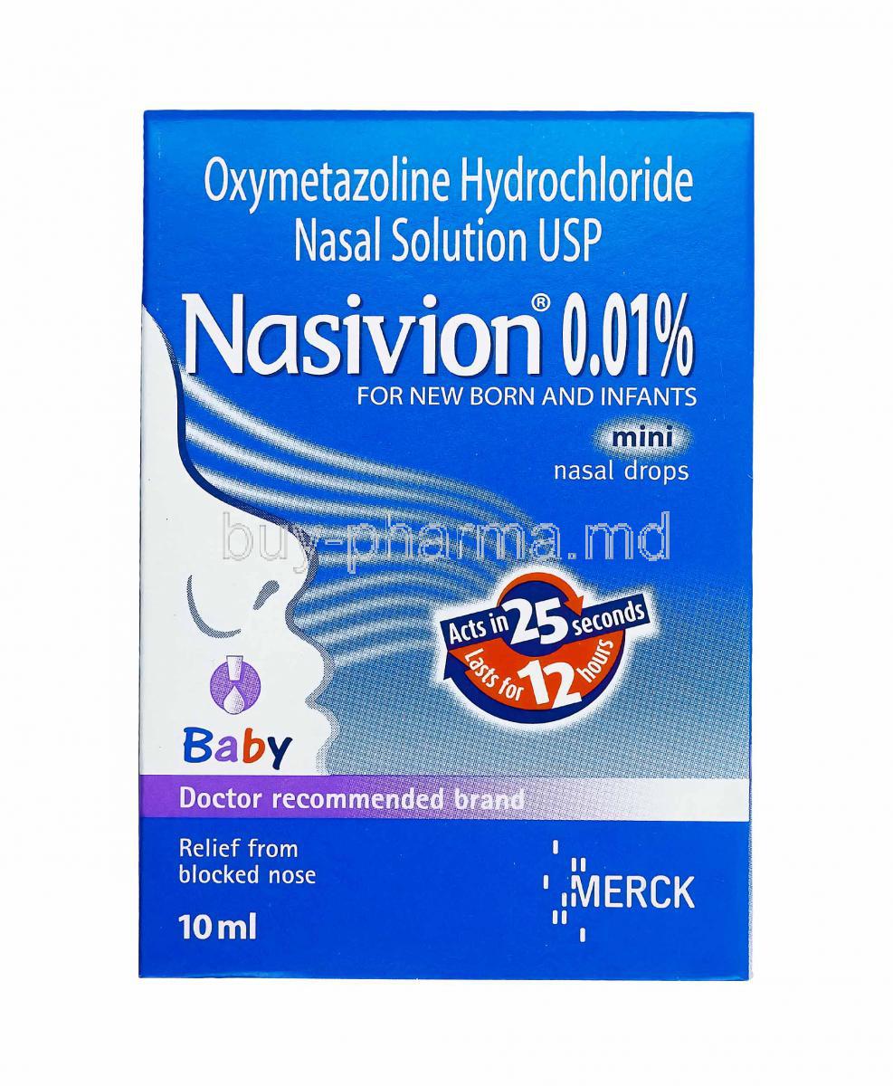 Nasivion Nasal Solution, Oxymetazoline Hydrochloride 0.01%