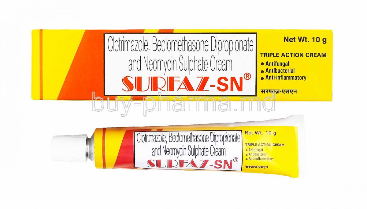 Surfaz-SN Cream, Betamethasone, Clotrimazole and Neomycin