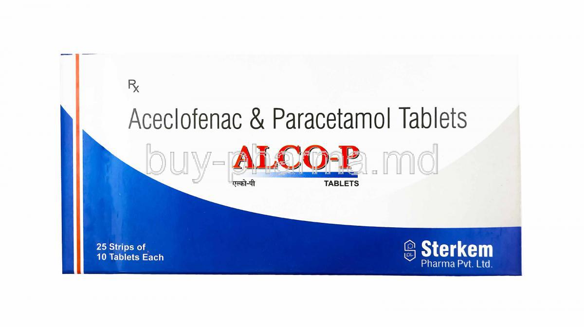 Alco P, Aceclofenac and Paracetamol