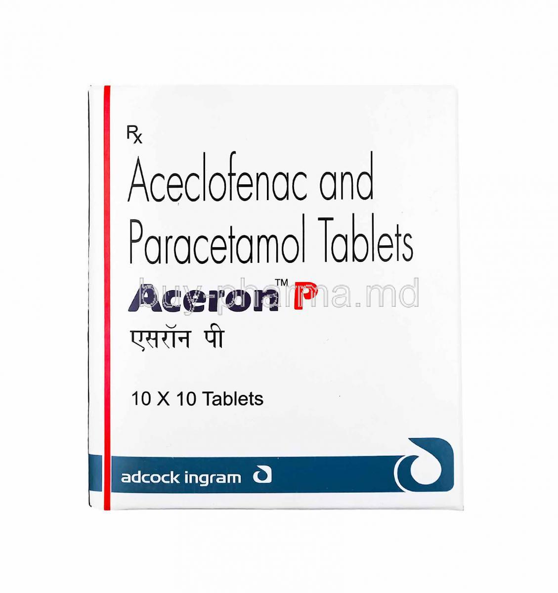 Aceron P, Aceclofenac and Paracetamol