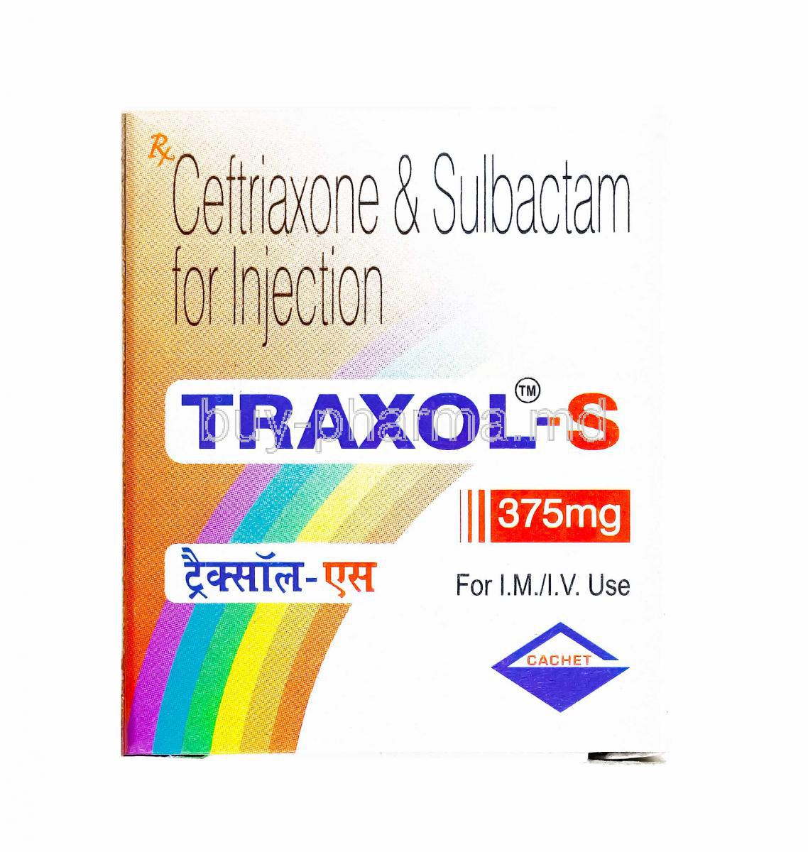 Traxol S Injection, Ceftriaxone and Sulbactam