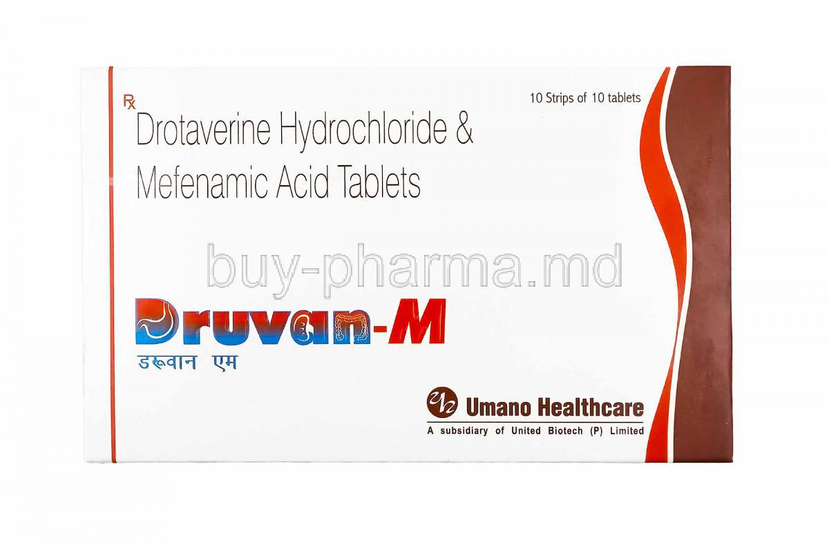 Druvan M, Drotaverine and Mefenamic Acid
