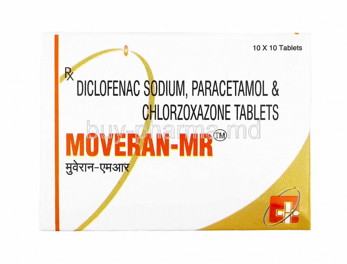 Moveran MR, Chlorzoxazone, Diclofenac and Paracetamol
