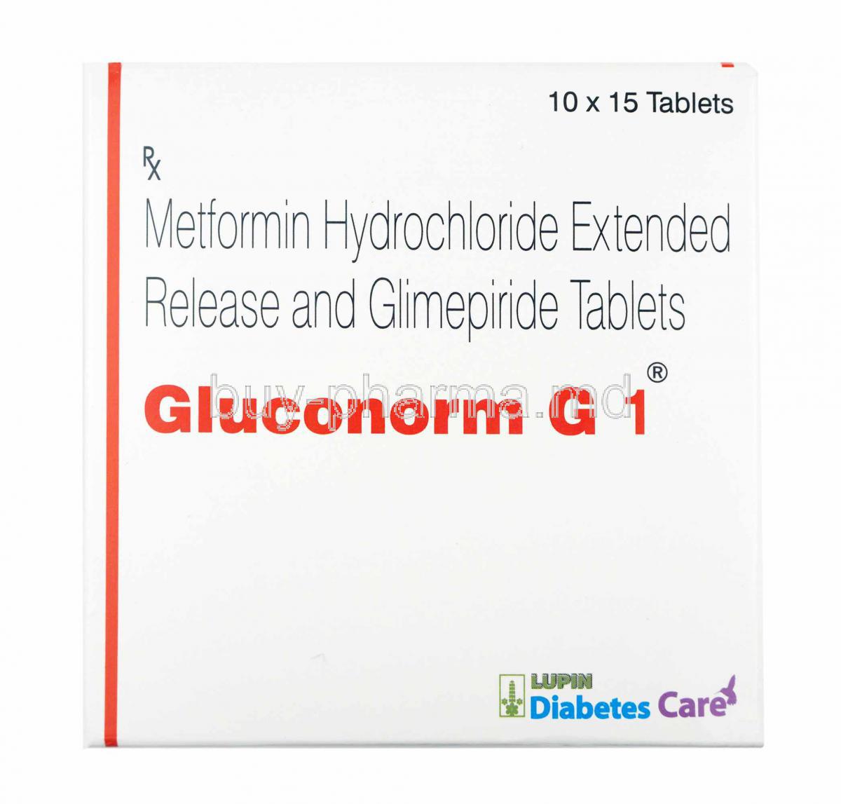 Gluconorm-G, Glimepiride and Metformin 1mg