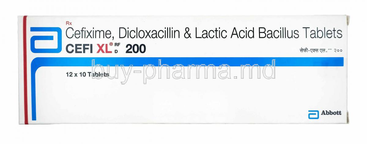 Cefi XL D RF, Cefixime, Dicloxacillin and Lactobacillus