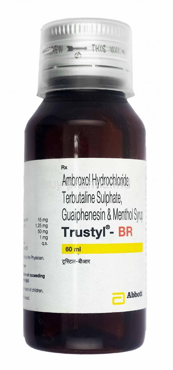 Trustyl BR Syrup, Ambroxol, Guaifenesin, Menthol and Terbutaline