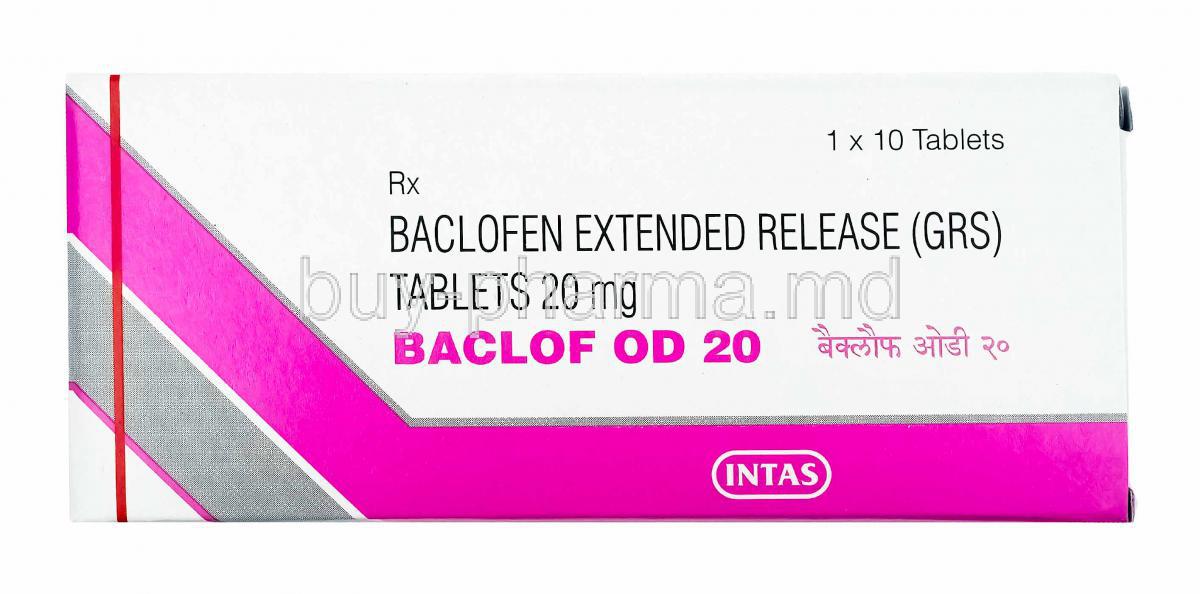 Baclof OD, Baclofen 20mg