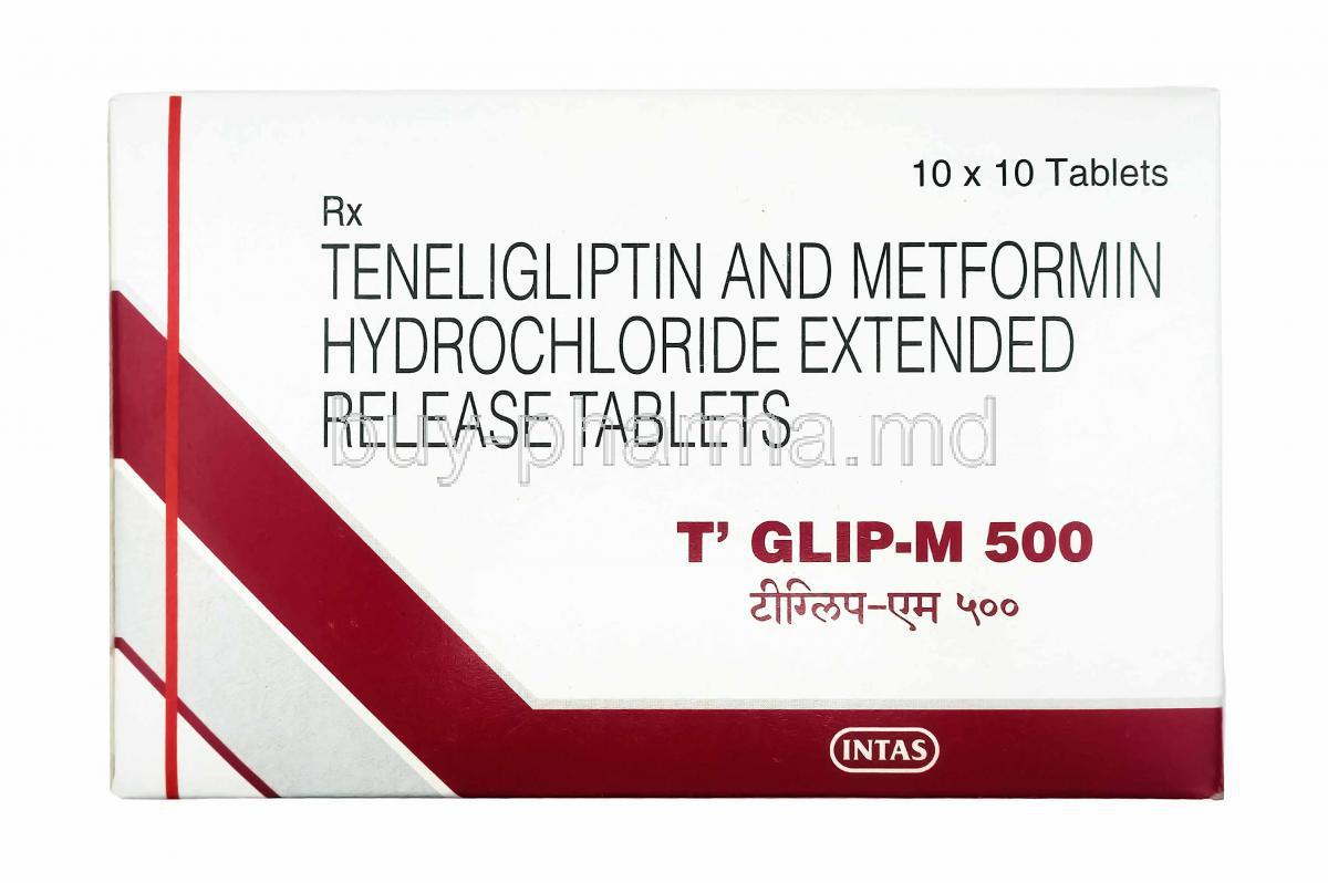 T Glip-M, Metformin and Teneligliptin 500mg