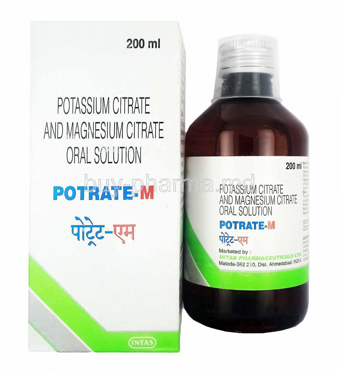 Potrate-M Oral Solution, Magnesium Citrate and Potassium Citrate