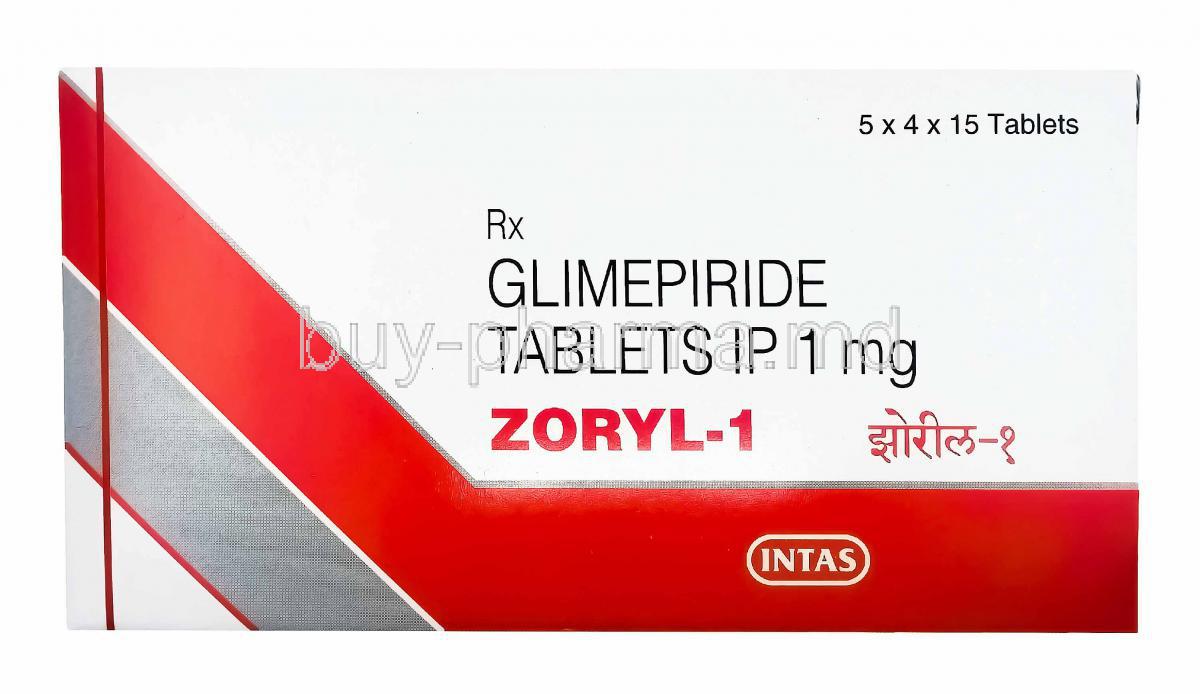 Zoryl, Glimepiride 1mg