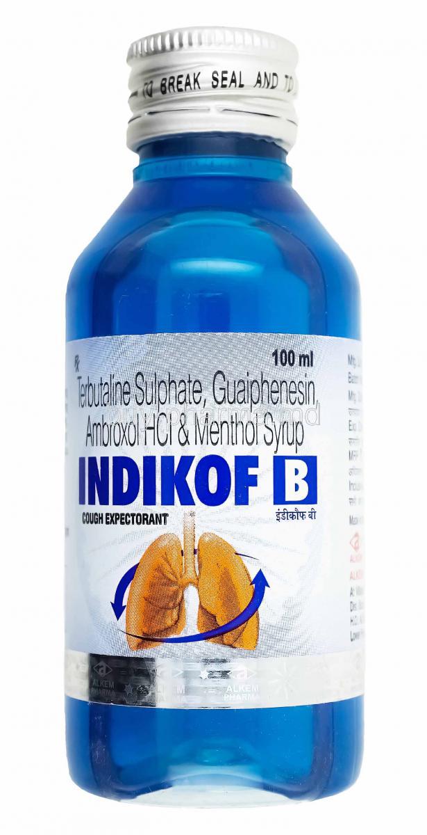 Indikof B Syrup, Ambroxol, Guaifenesin and Terbutaline
