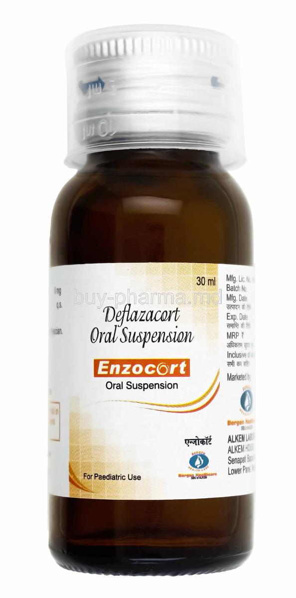 Enzocort Oral Suspension, Deflazacort bottle