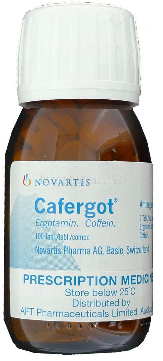 Cafergot, Ergotamin Tartaric 1mg/Caffeine 100 mg