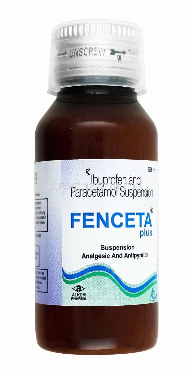 Fenceta Plus Suspension, Ibuprofen and Paracetamol