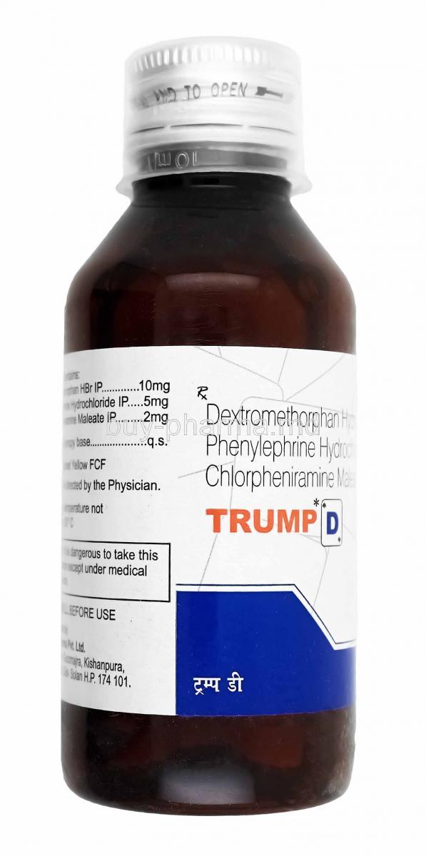 Trump D Syrup, Phenylephrine, Chlorpheniramine and Dextromethorphan