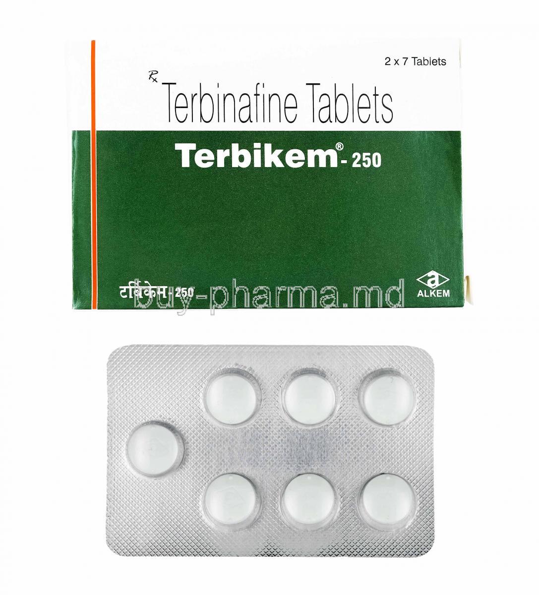 Terbikem, Terbinafine 250mg box and tablets