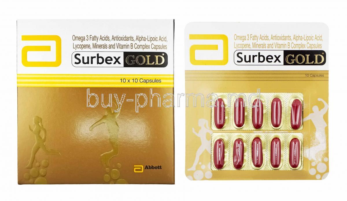 Surbex Gold box and capsules