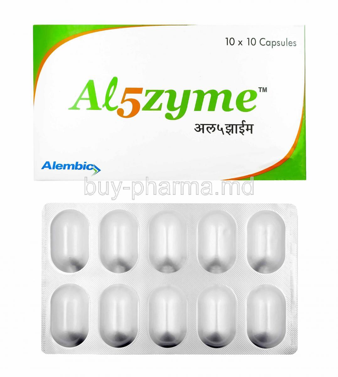 AL5Zyme box and capsules