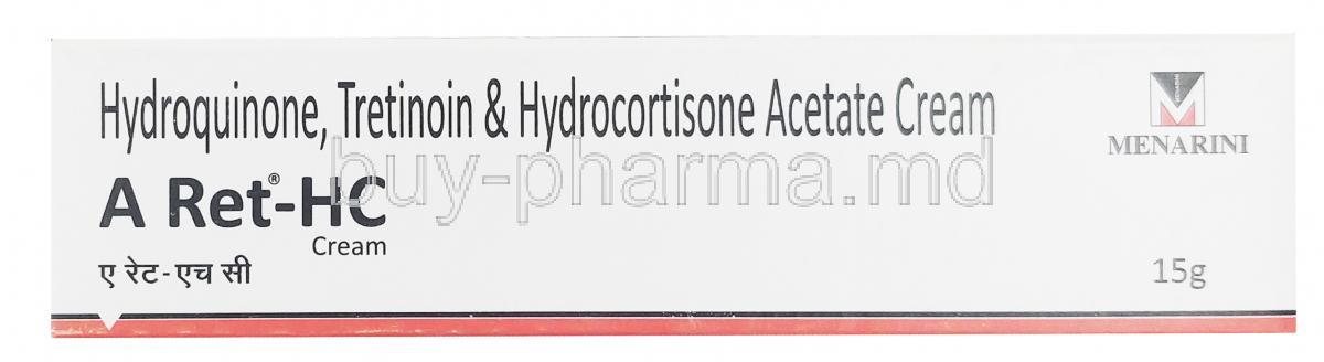 A Ret- HC Hydroquinone/ Hydrocortisone Acetate/ Tretinoin Cream 15g, box
