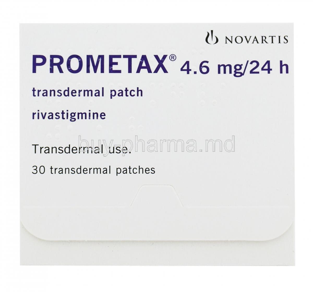 Prometax, Rivastigmine Patches 4.6mg/24h, Novartis , box