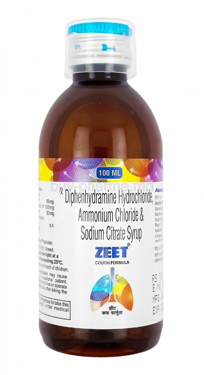 Buy Zeet Syrup, Diphenhydramine/ Ammonium Chloride/ Sodium Citrate