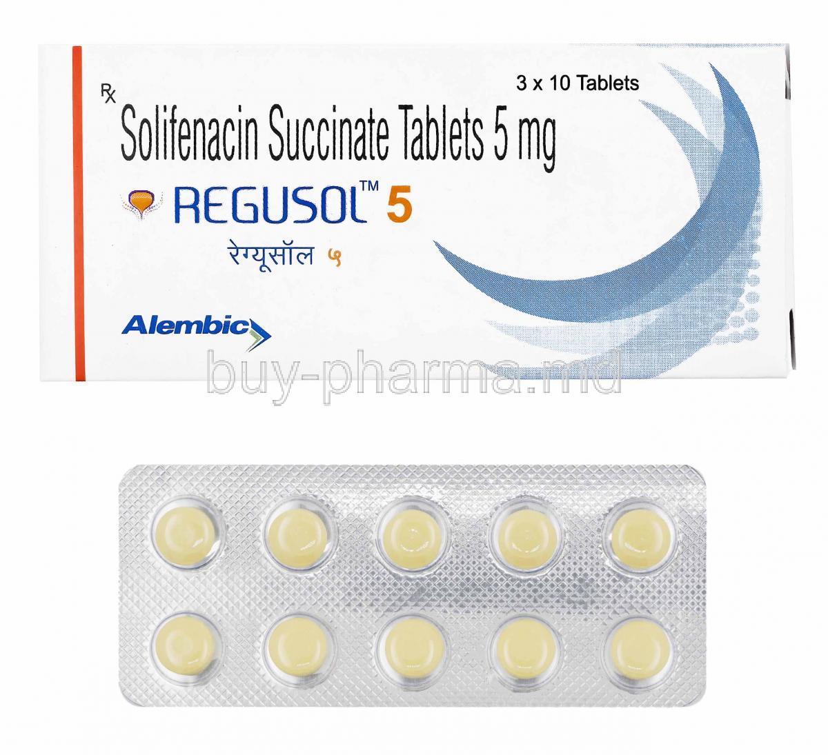 Regusol, Solifenacin box tablets