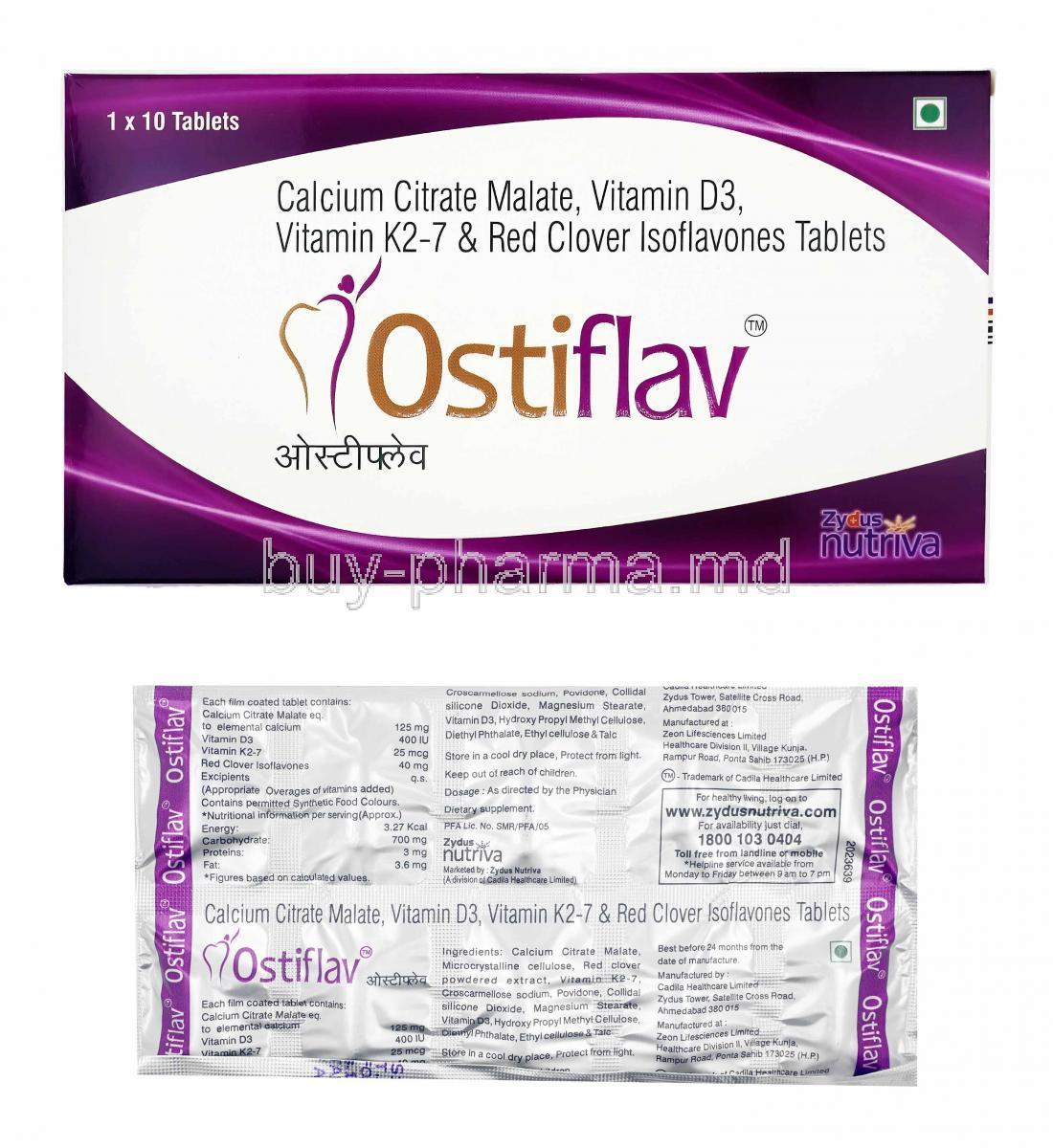 Ostiflav box and tablets