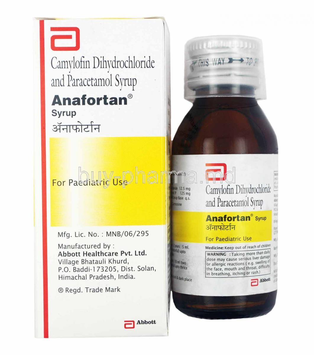 Anafortan Syrup, Camylofin and Paracetamol