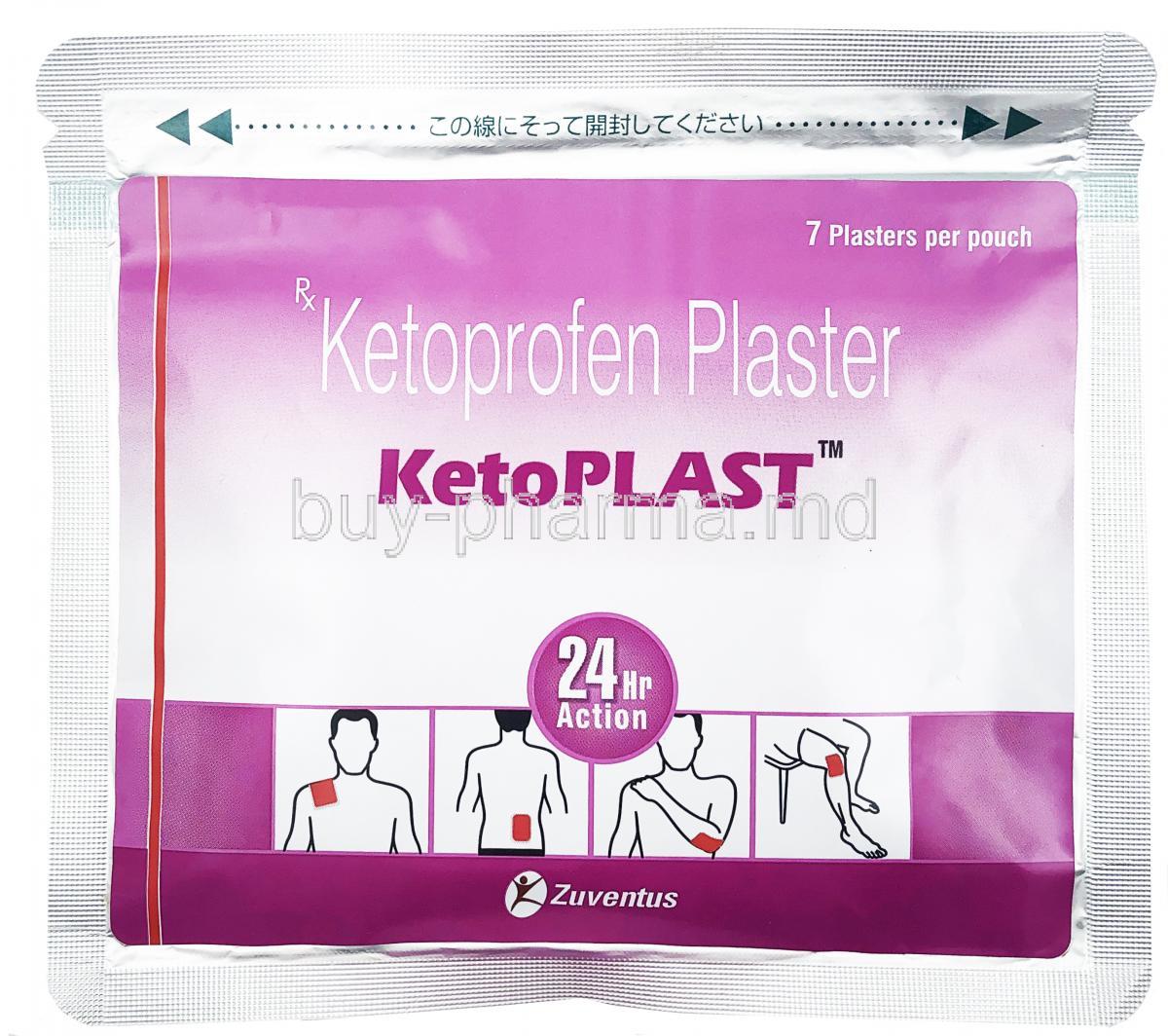 Ketoprofen Patches plaster, packaging presentation
