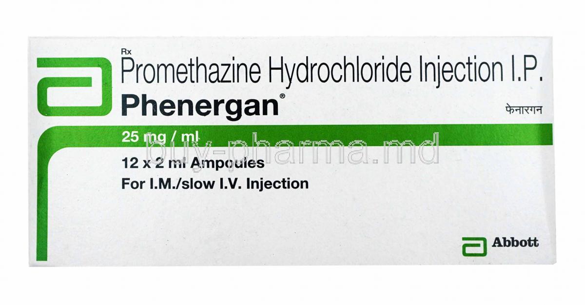 Phenergan Injection, Promethazine box