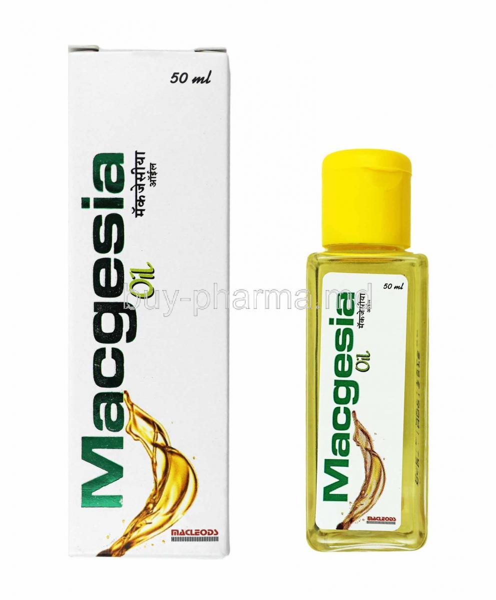Macgesia Oil box and bottle