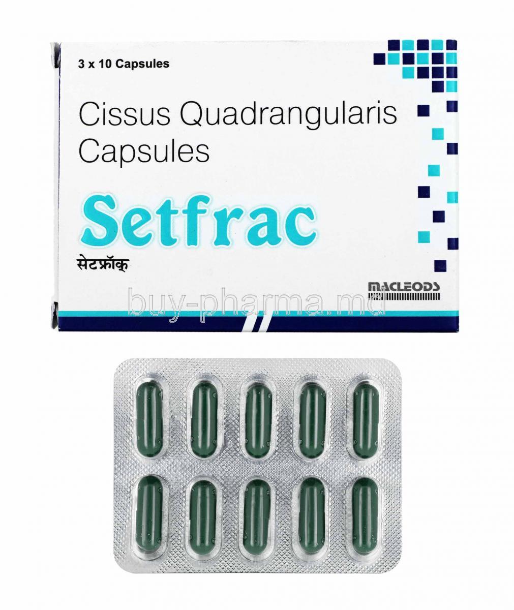 Setfrac, Cissus Quadrangularis box and capsules