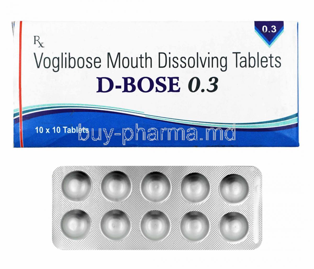 D-Bose, Voglibose 0.3mg box and tablets