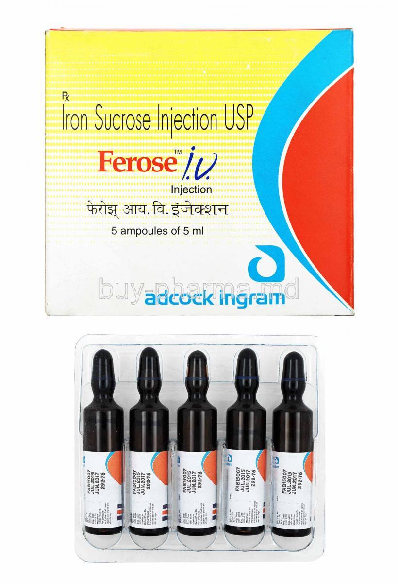 Buy Ferose Injection, Iron Sucrose Online