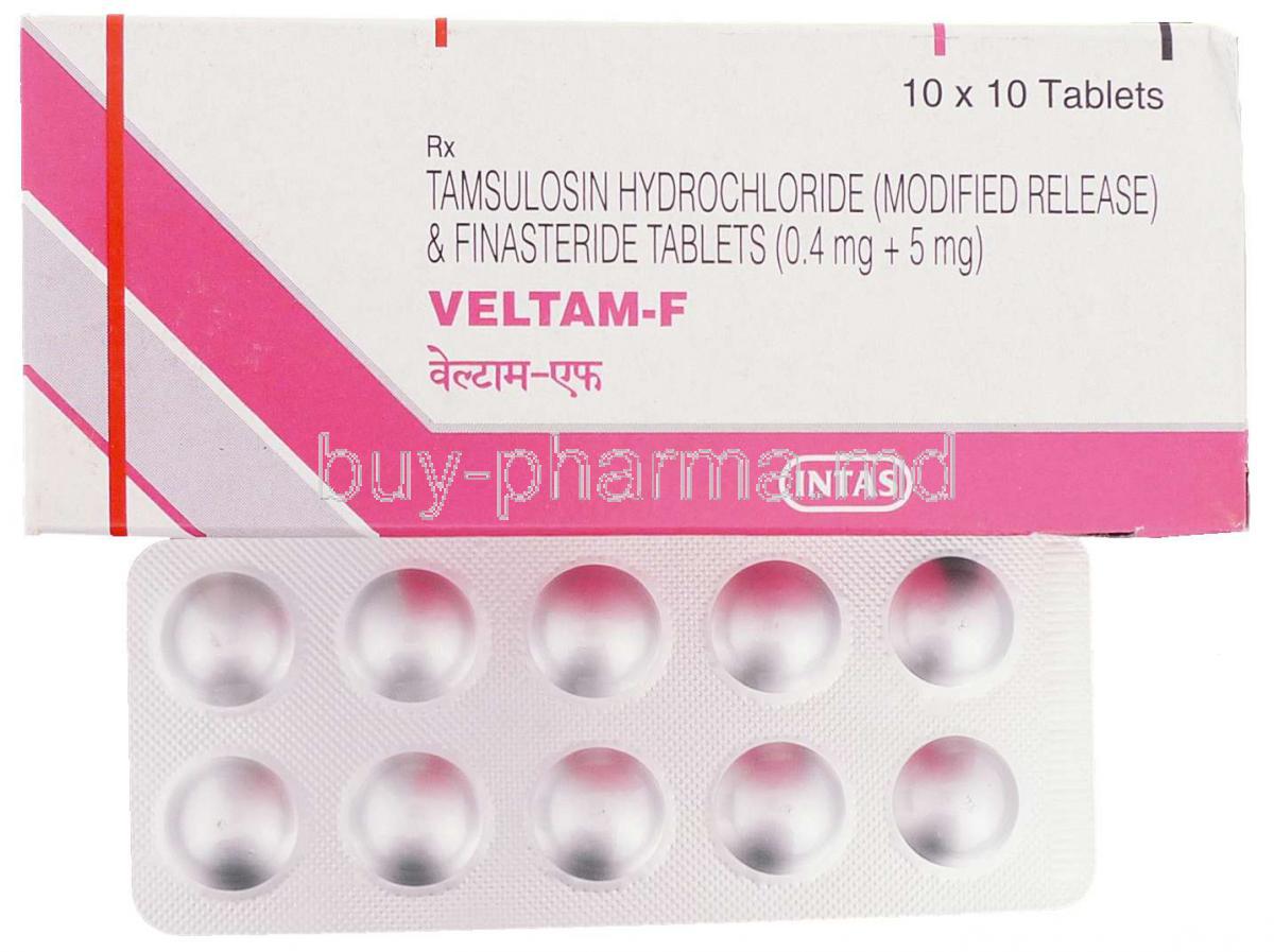 Veltam F, Generic  Flomax F,  Tamsulosin / Finesteride 0.4/  5 Mg Tablet