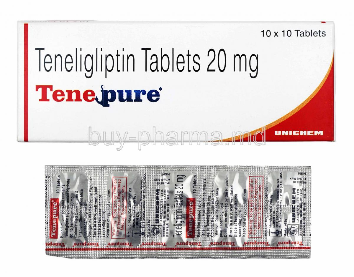 Tenepure, Teneligliptin box and tablets