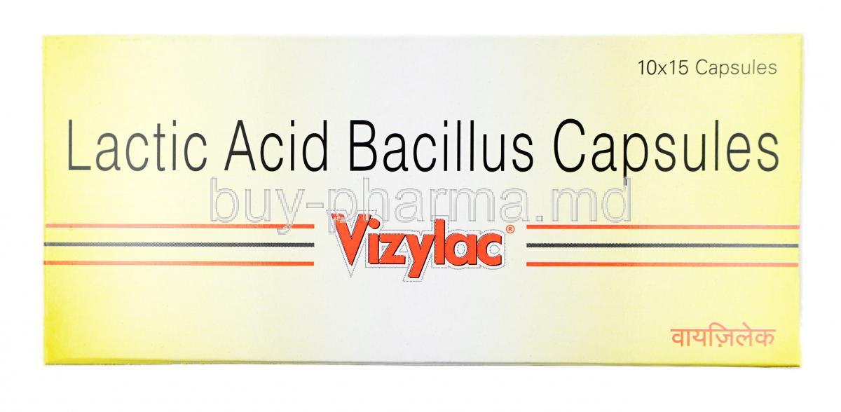 Vizylac lactobacillus sporogenes , thiamine, riboflavin, pyridoxine, nicotinamide, folic acid, D-panthenol, 15capsule, box