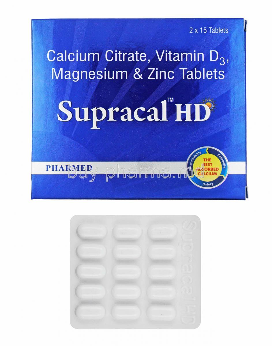 Supracal HD box and tablets