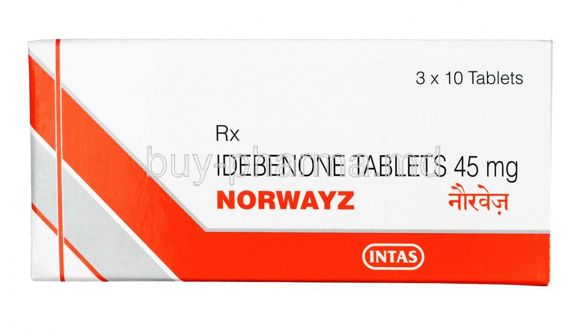 Norwayz,Idebenone, 45 mg,Tablet, box