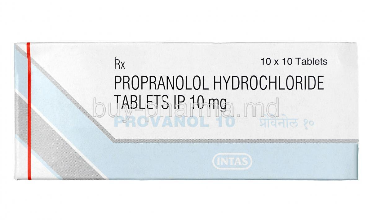 Provanol,Propranolol, 10 mg,Tablet, box