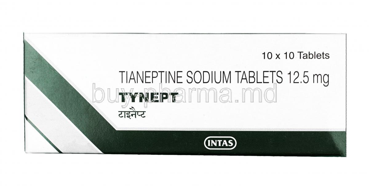 Tynept, Tianeptine 12.5 mg,Tablet, box