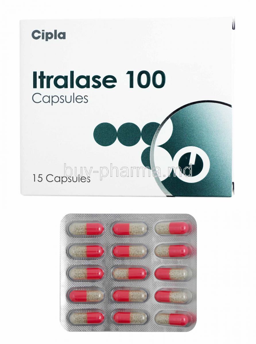 Itralase, Itraconazole 100mg box and capsules
