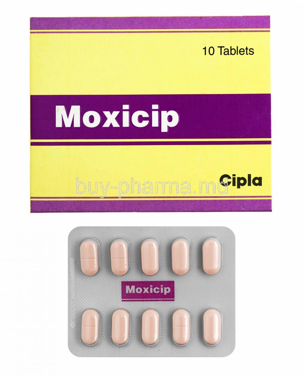 Moxicip, Moxifloxacin 400mg box and tablets